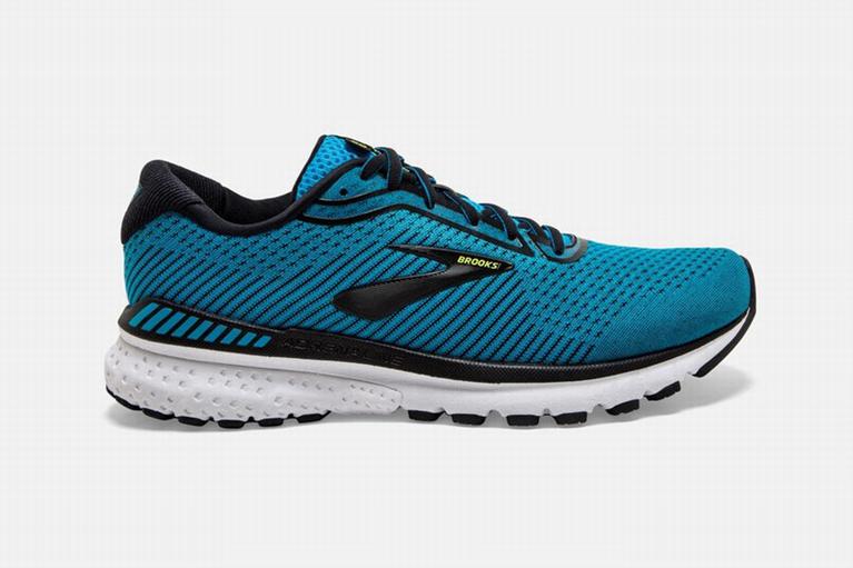 Brooks Adrenaline Gts 20 - Mens Road Running Shoes - Black/Blue (12706YJBG)